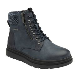 Lotus Lace Up Boots - Denim blue - ULB387/72 SAUNDRA TEX